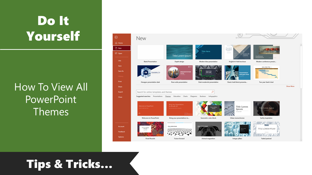 How To View All PowerPoint Themes